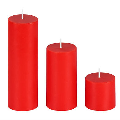Parkash Candles Unscented Pillar Candles Set of 3 || 2x2, 2x4, 2x6 Inches ||
