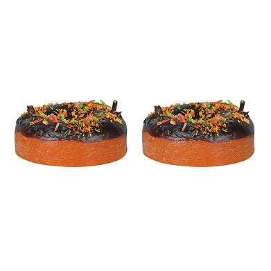 Unscented Donuts Candle for Home Decor Paraffin Wax (Chocolate - Brown)
