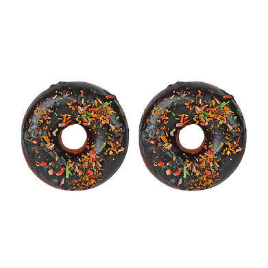 Unscented Donuts Candle for Home Decor Paraffin Wax (Chocolate - Brown)